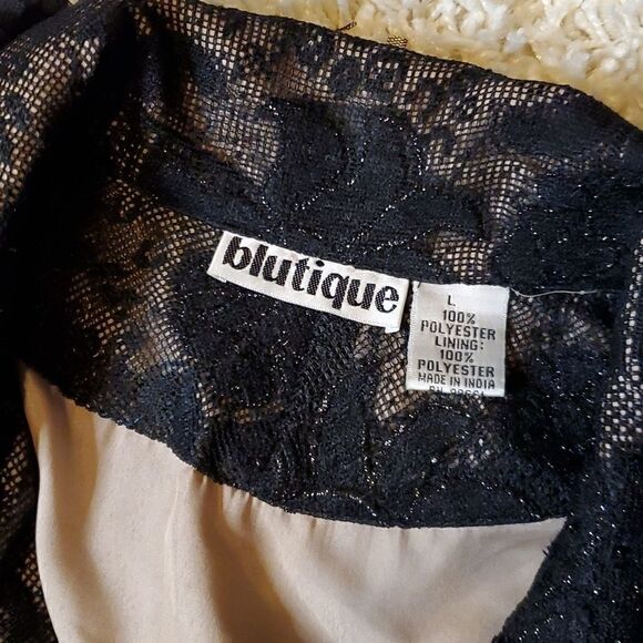 VINTAGE Blutique Black Beaded Jacket - Picture 3 of 11